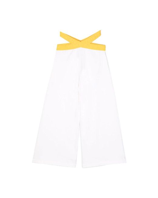 Fendi White Wide Sweatpants