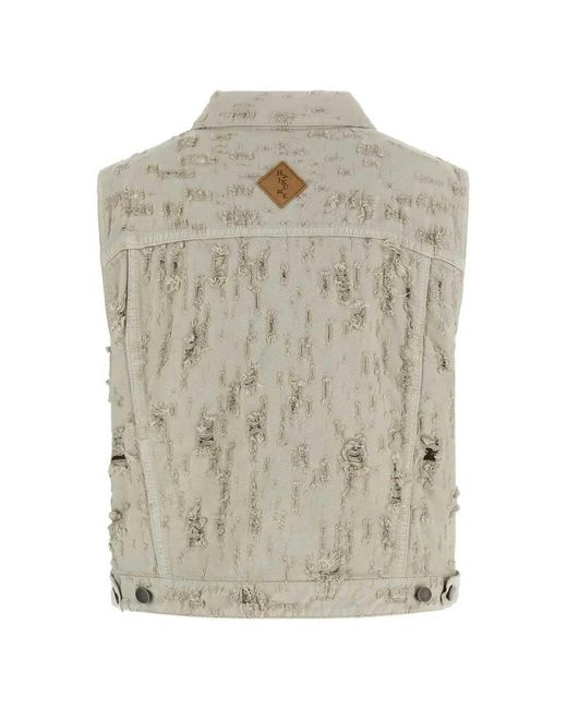 Haikure Gray Ryder Distressed Denim Vest