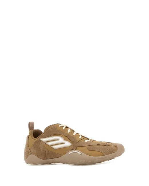 Balenciaga Brown Canvas And Corduroy Monday Ultra Sneakers