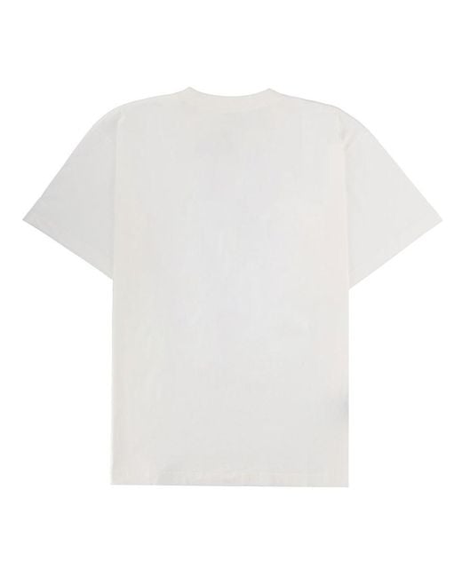 MM6 by Maison Margiela White T Shirt Con Stampa