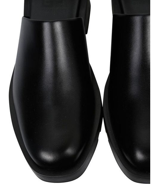 Givenchy Black Squared Leather Loafers