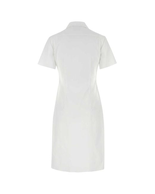 Miu Miu White Poplin Dress