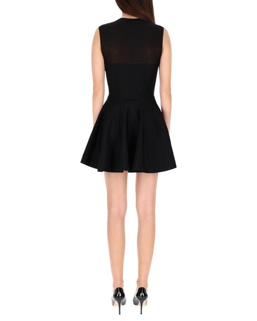 Givenchy Black Mini Dress With Flared Skirt