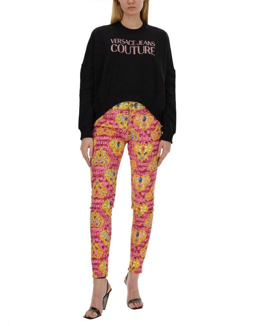 Versace Jeans Couture Black Sweatshirt With Logo