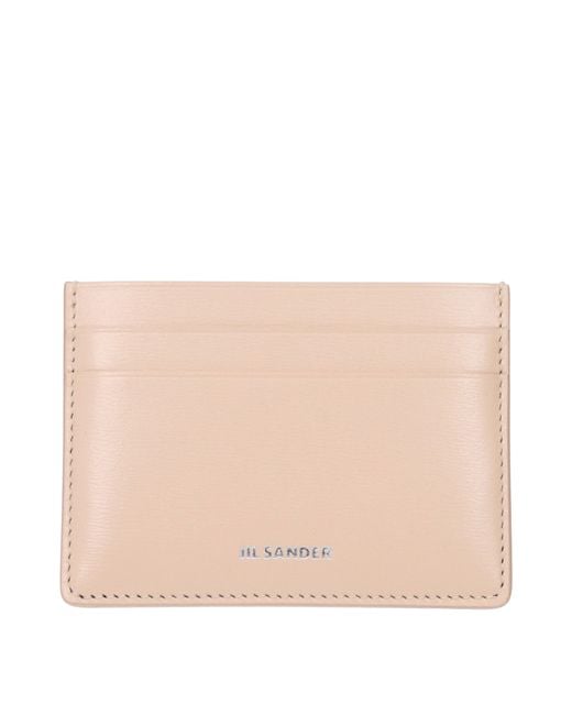 Jil Sander Natural Document Holder Leather/Rose