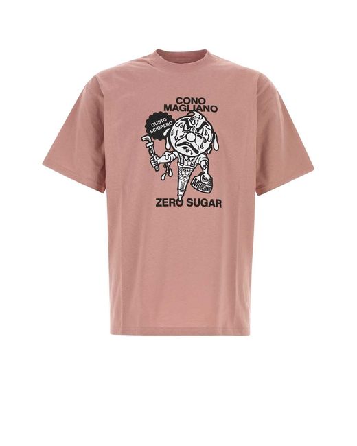 Magliano Pink Dark Cotton T Shirt