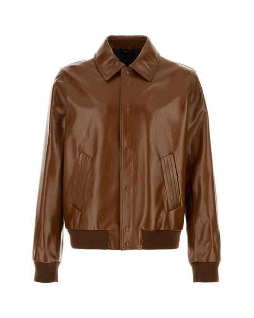 Fendi Brown Shirt Collar Jacket for men