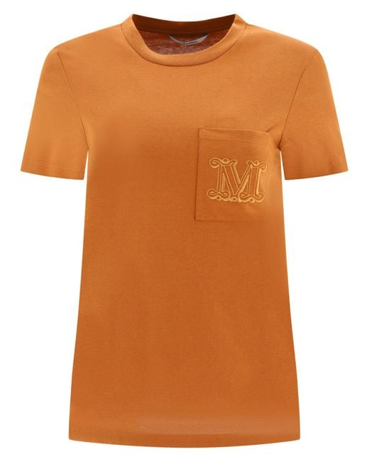 Max Mara "papaia" T -shirt in het Orange