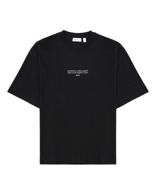 Off-White c/o Virgil Abloh Black T Shirt Con Logo