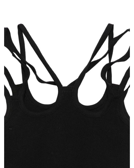 AVAVAV Black Multi Strap Top Honeycomb