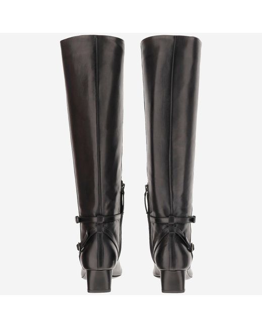 Sartore Black Lederstiefel mit Schnallendetails