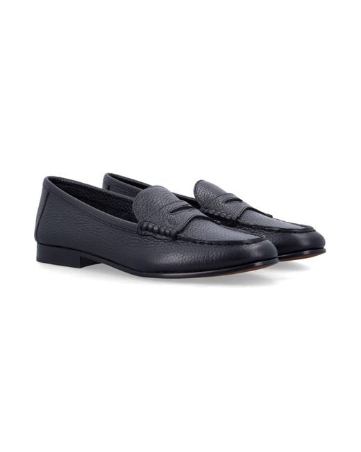 Polo Ralph Lauren Blue Pebbled Leather Penny Loafer
