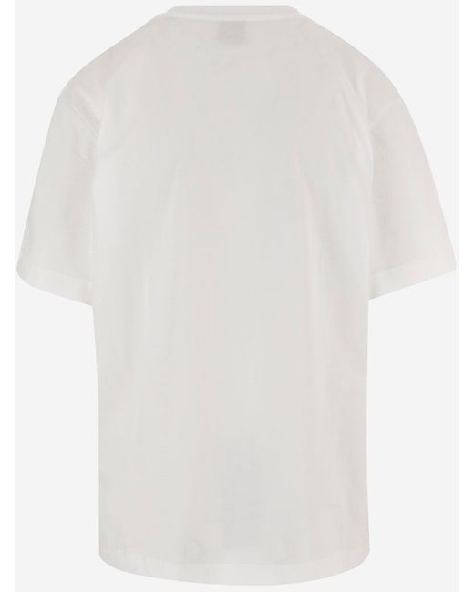 Pinko White Cotton T-Shirt