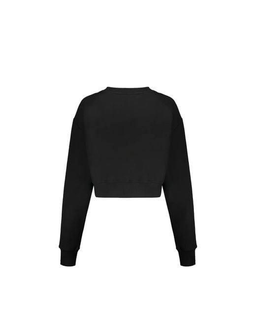 Balmain Black Cropped Logo Sweatshirt