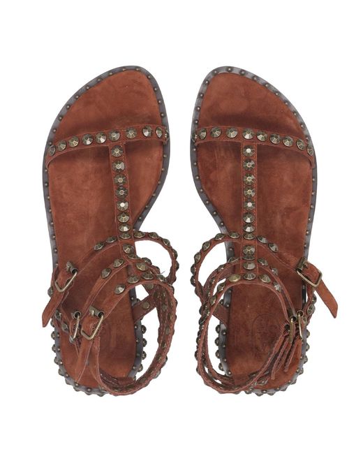 Ash Brown Sandalen Ton