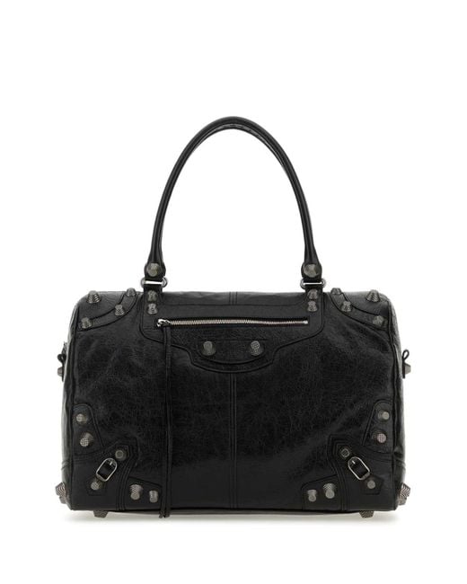 Balenciaga Black Nappa Leather Le Cagole Shopping Bag for men