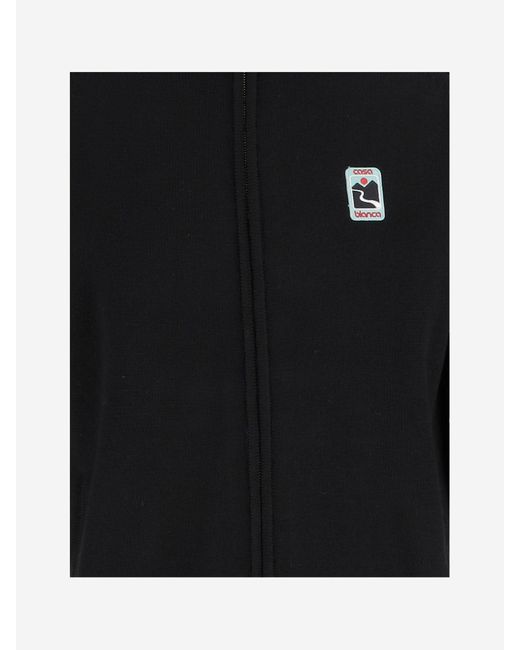 Sweat-shirt en laine Merino avec logo Casablanca pour homme en coloris Black