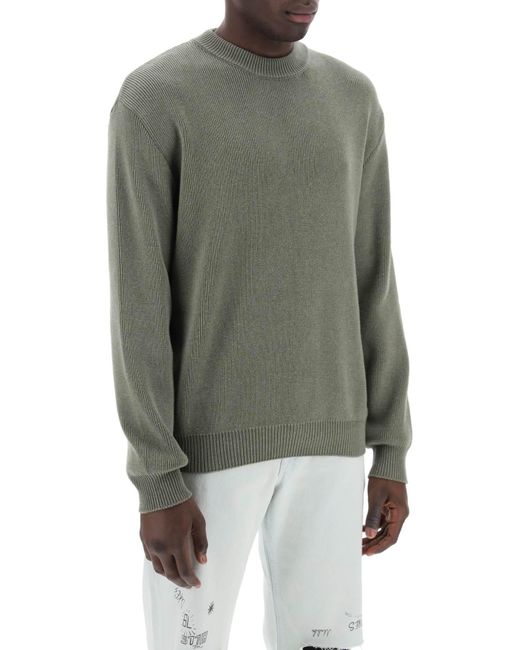 Golden Goose Deluxe Brand Davis Cotton Rib Sweater in het Green voor heren