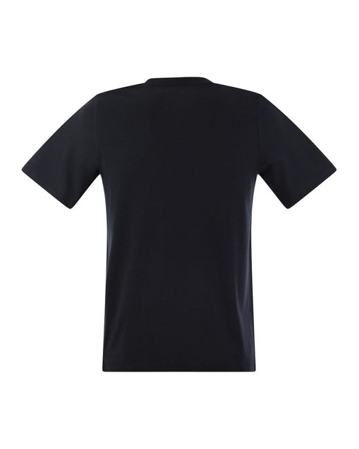 Majestuosa camiseta de manga corta en Lyocell y algodón Majestic de color Black