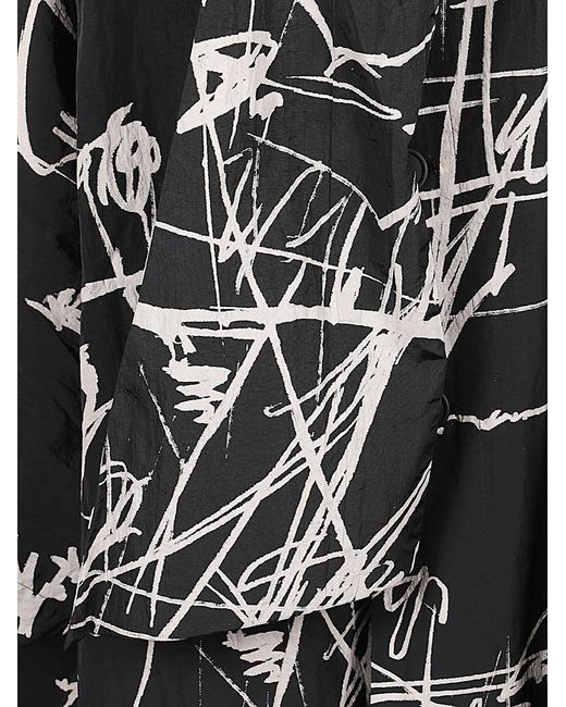 Moyuru Black Printed Blouson Jacket