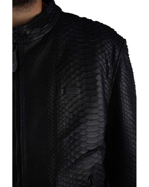 Philipp Plein Black Biker Jacket