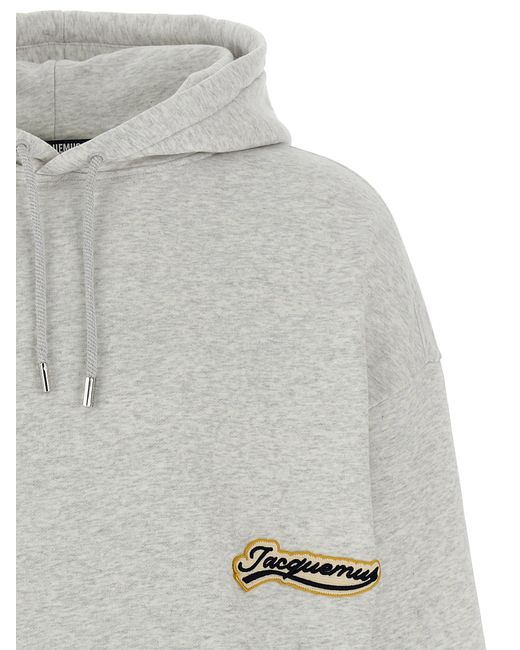 Cotton Sweatshirt avec logo Jacquemus pour homme en coloris Gray