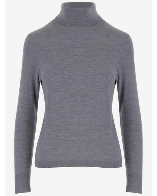Allude Gray Wool Sweater