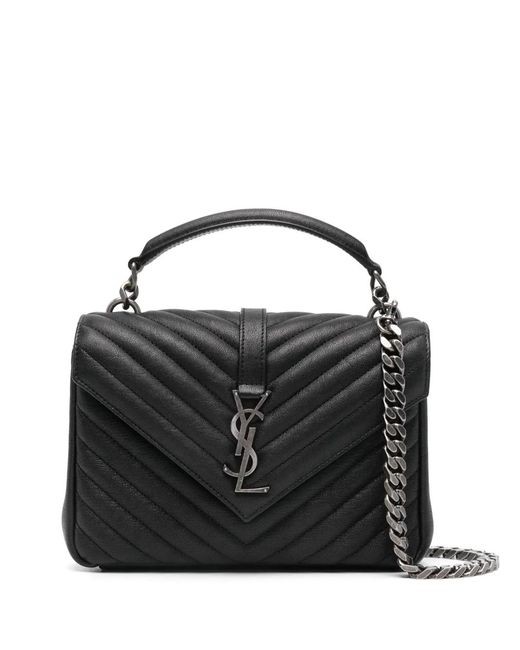 Saint Laurent Black Medium College Cross Body Ba