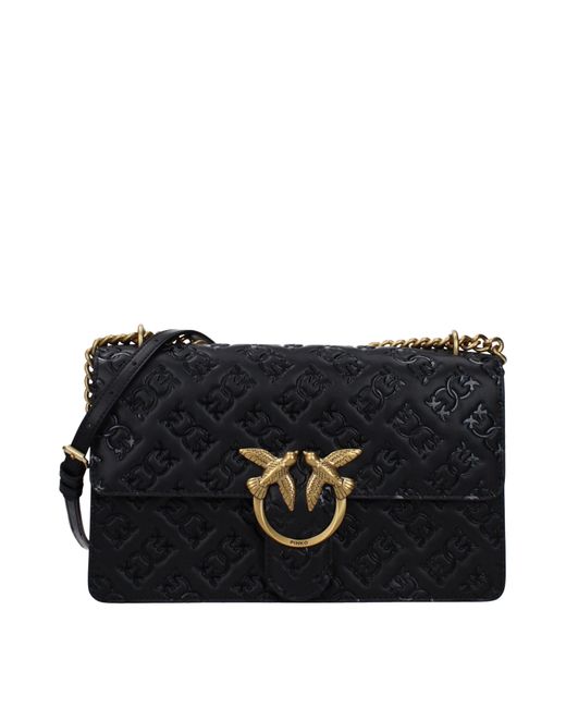 Pinko Black Borse A Tracolla Love One Donna Pelle Nero for men