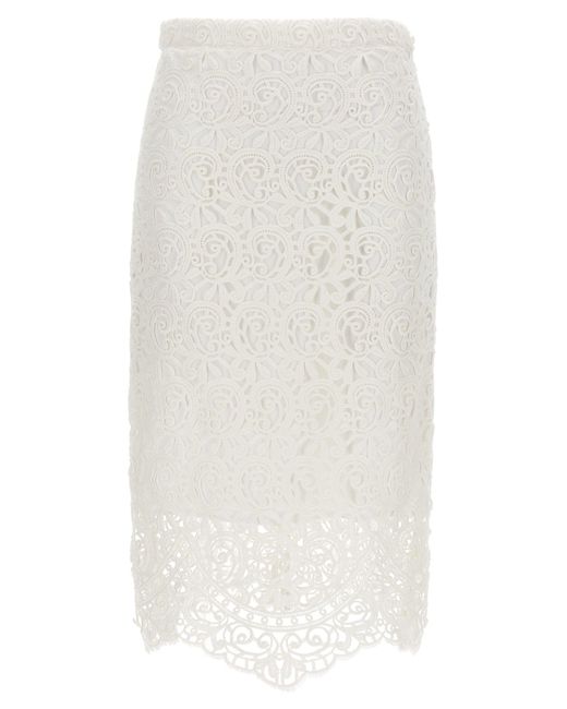 Burberry Lace Rok in het White