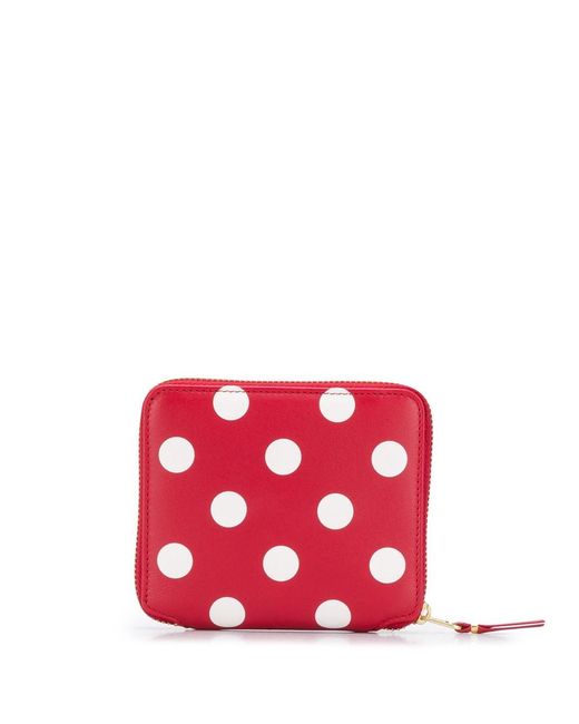 Comme des Garçons Black Polka Dot Zipped Wallet for men