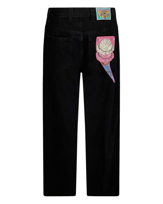 ICECREAM Running Dog Denim-Jeans in Black für Herren