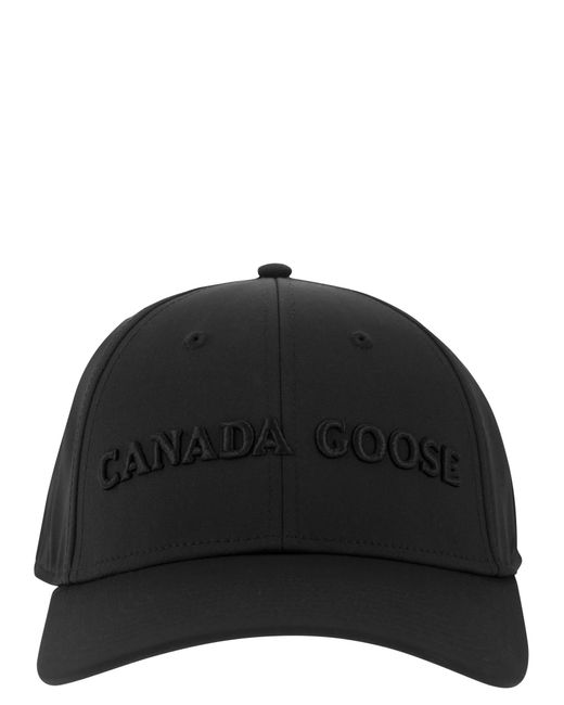 Hat de ganso de Canadá con visera y logotipo bordado Canada Goose de hombre de color Black