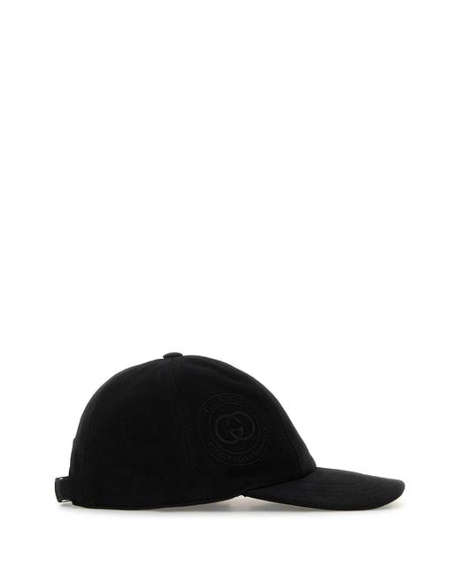 Gucci Black Logo Baseball Hat for men