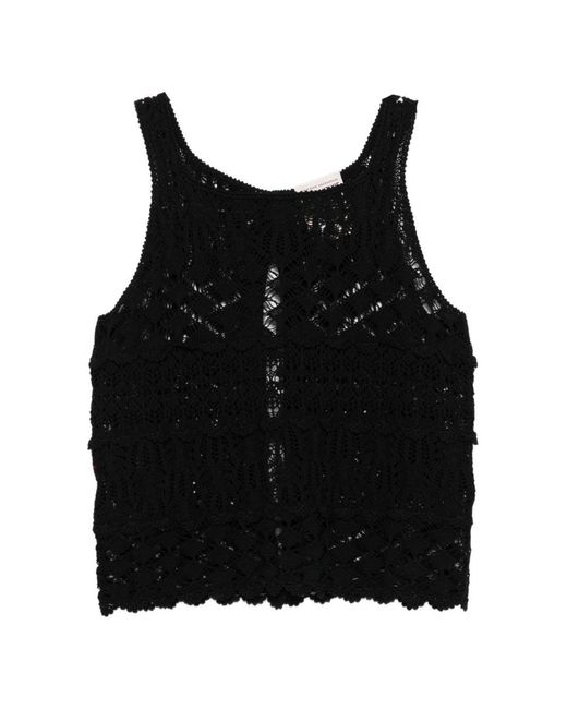 Semicouture Black Shelley Cotton Tank Top