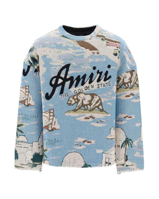 Amiri California Jacquard Sweatshirt in Blue für Herren