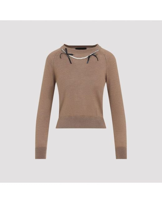 Simone Rocha Brown Klassischer Pullover