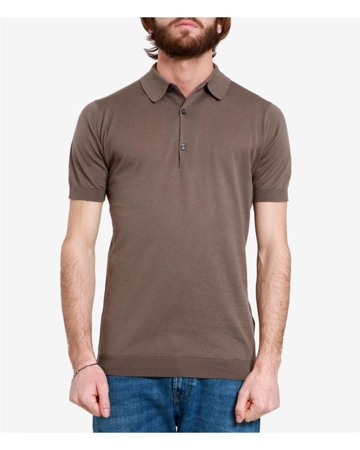 John Smedley Brown T Shirts And Polos