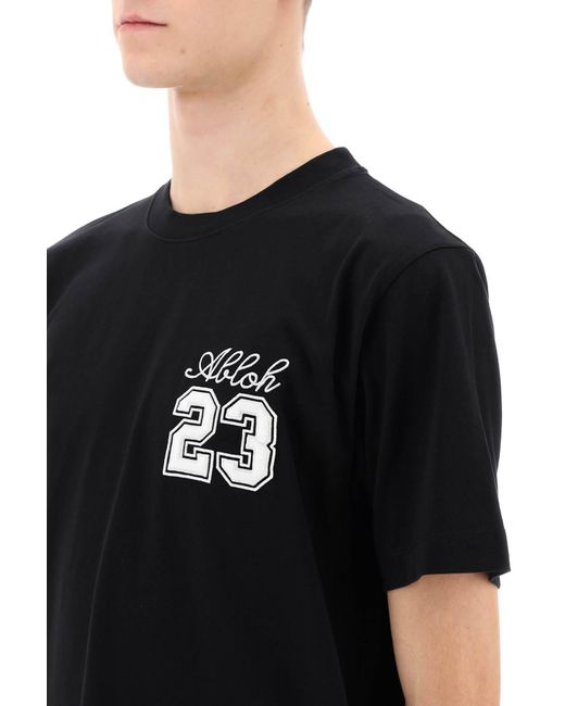 Off-White c/o Virgil Abloh Crew Neck T -Shirt mit 23 Logo in Black für Herren