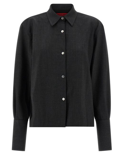 Thelatest Theelatest Mélange Shirt in het Black
