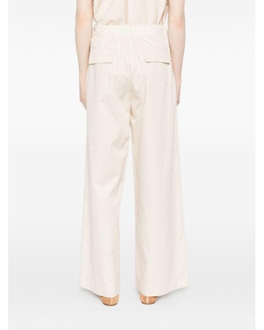 Susanne Bommer White Cotton Wide-Leg Trousers
