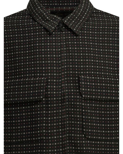 "Dobby Square" Lightweight Jacket Needles de color Black