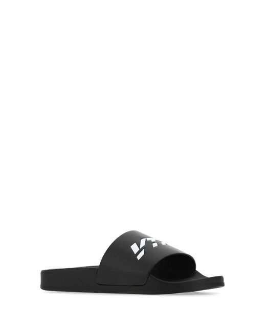 VTMNTS Black Rubber Slippers for men