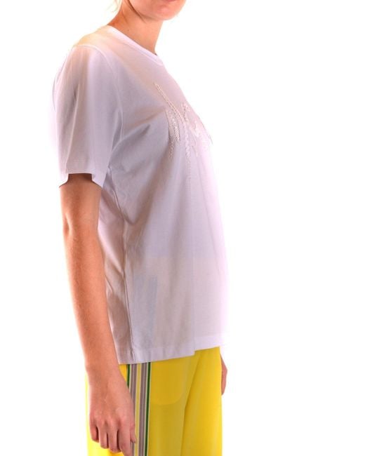 MSGM White Tshirt Short Sleeves