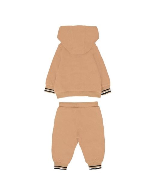 Boss Natural Mini Sweatshirt And Pants Set