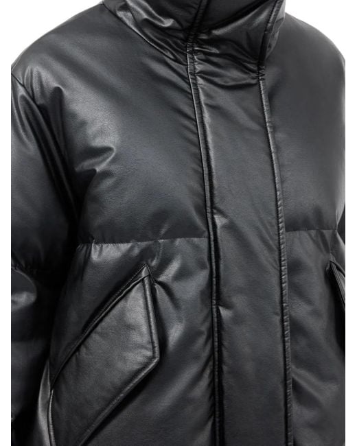 MM6 by Maison Margiela Black Short Nylon Down Jacke