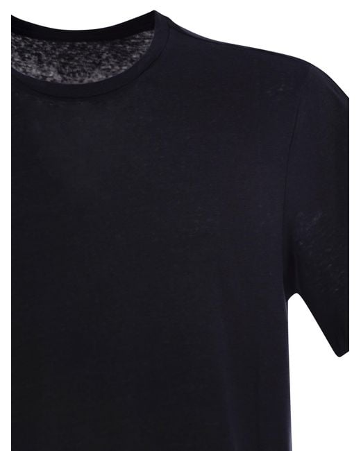Majestic Black Crew-Neck And Short-Sleeved T-Shirt for men