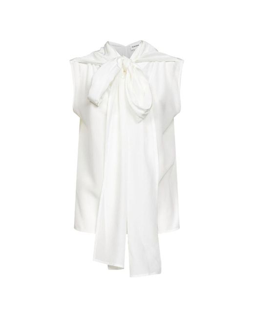 P.A.R.O.S.H. White Silk Top