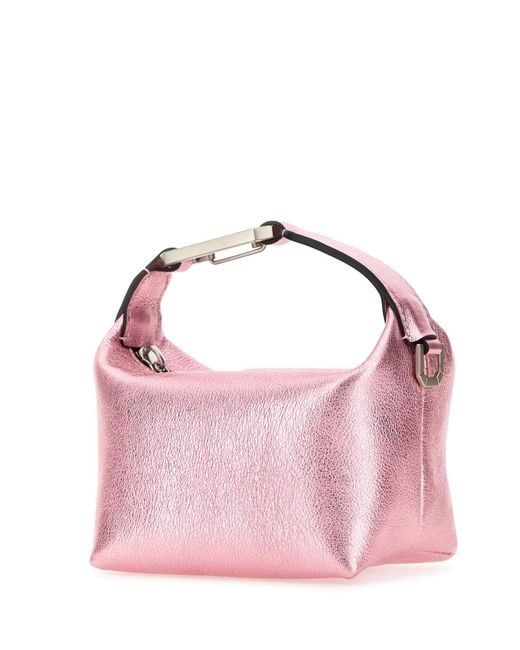 Eera Pink Leather Moonbag Handbag Borse A Mano