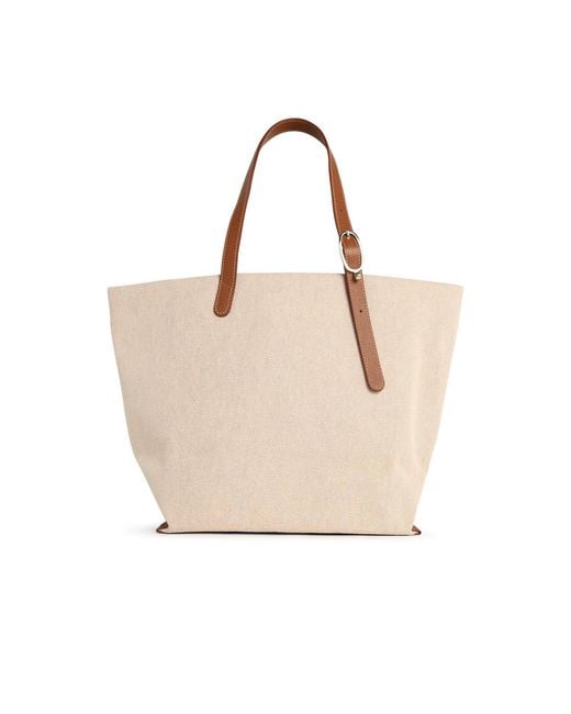 Longchamp Natural 'Shopping Complice' Caramel Cotton Tela Bag